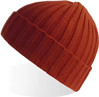 Atlantis Headwear Shore Shore Sustainable Cable Knit Beanie - Rusty (Arrugginito) - Burnt Orange / One Size Fits Most