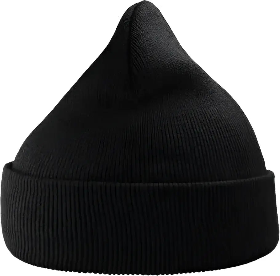 Atlantis Headwear WIND Sustainable 12’’ Cuffed Beanie Black Black / One Size Fits Most