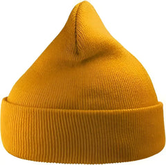 Atlantis Headwear WIND Sustainable 12’’ Cuffed Beanie - Mustard Yellow - Gold / One Size Fits Most