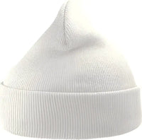 Atlantis Headwear WIND Sustainable 12’’ Cuffed Beaniet - White - White / One Size Fits Most