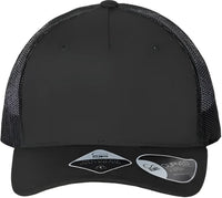 Atlantis Headwear ZION Sustainable Five-Panel Trucker Cap - Black Black - Black / One Size Fits Most