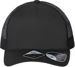 Atlantis Headwear ZION Sustainable Five-Panel Trucker Cap - Black Black - Black / One Size Fits Most