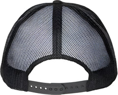 Atlantis Headwear ZION Sustainable Five-Panel Trucker Cap - Black Black - Black / One Size Fits Most