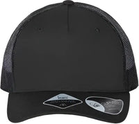 Atlantis Headwear ZION Sustainable Five-Panel Trucker Cap - Black Black - Black / One Size Fits Most