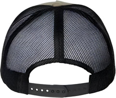 Atlantis Headwear ZION Sustainable Five-Panel Trucker Cap - Olive Black - Olive Black / One Size Fits Most