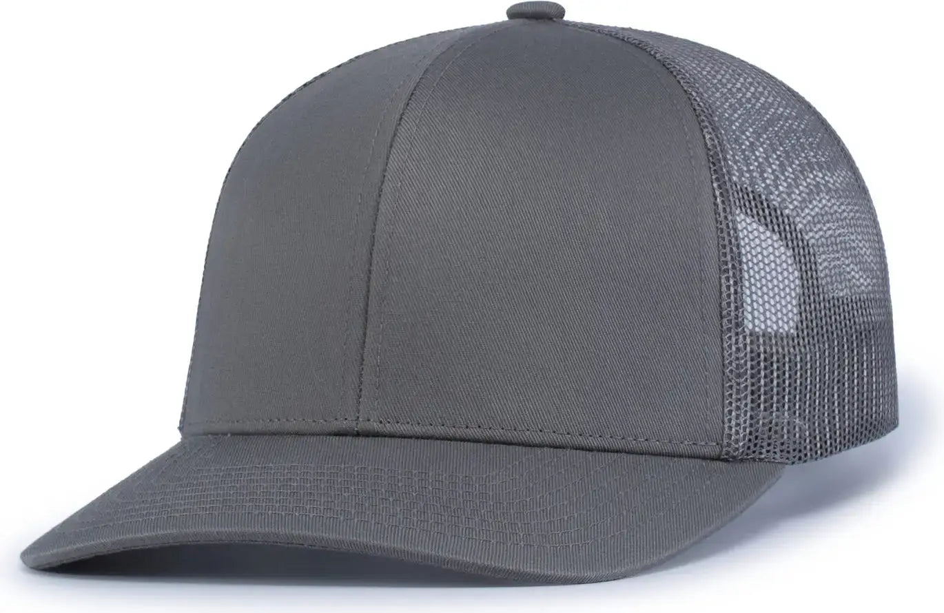 Augusta 6116 Youth 6-Pnl Trucker Snapback Cap - Graphite - Graphite / Youth