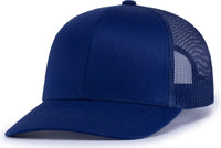Augusta 6116 Youth 6-Pnl Trucker Snapback Cap - Royal - Royal / Youth