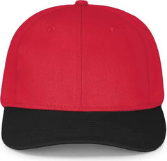 Augusta 6204 Six Panel Cotton Twill Low Profile Cap Red Black Red Black / One Size Fits Most