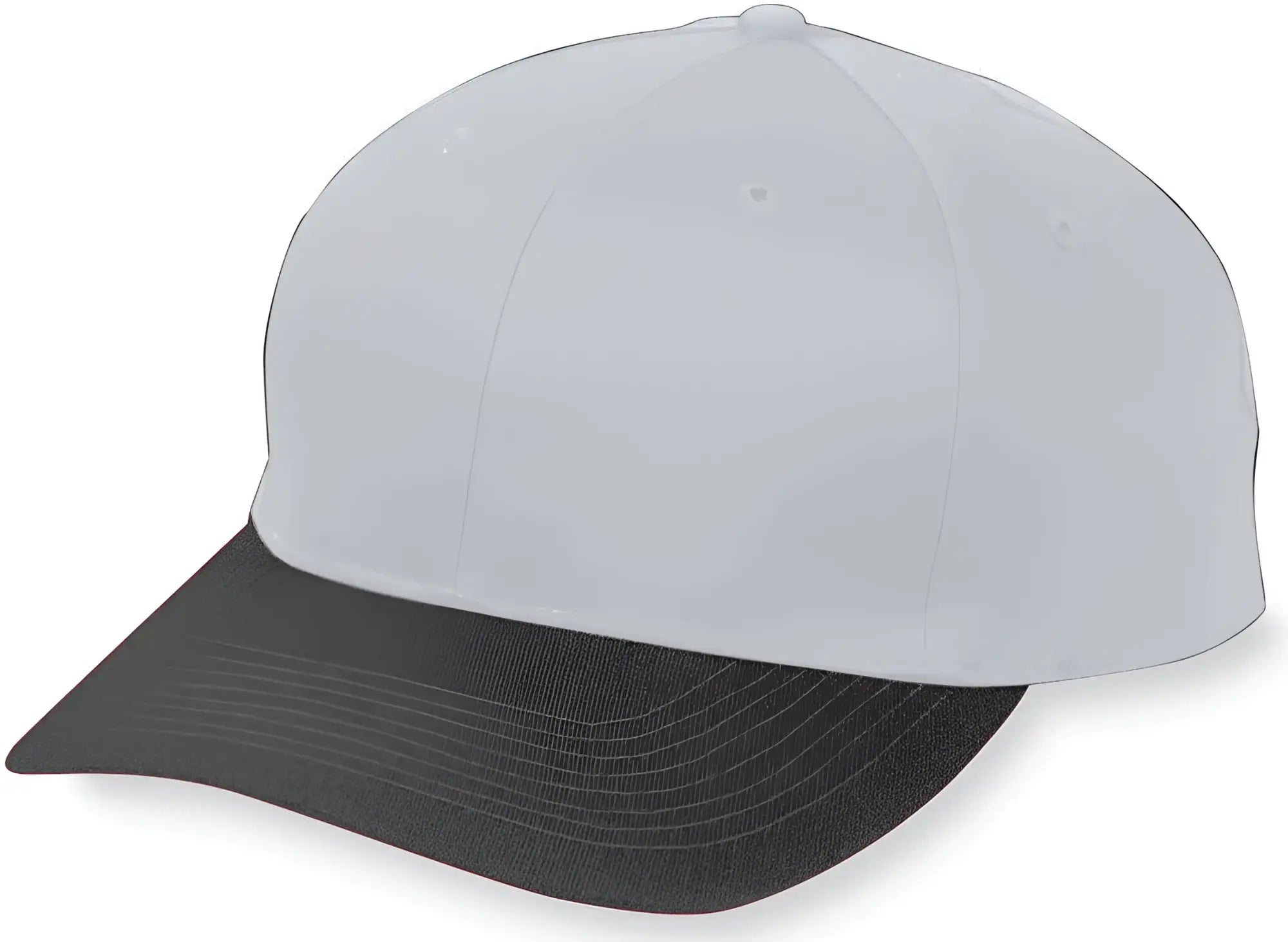 Augusta 6206 Six-Panel Cotton Twill Low-Profile Cap - Silver Gray Black - Light Gray Gray Black / One Size Fits Most