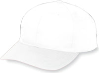 Augusta 6206 Six-Panel Cotton Twill Low-Profile Cap - White - White / One Size Fits Most
