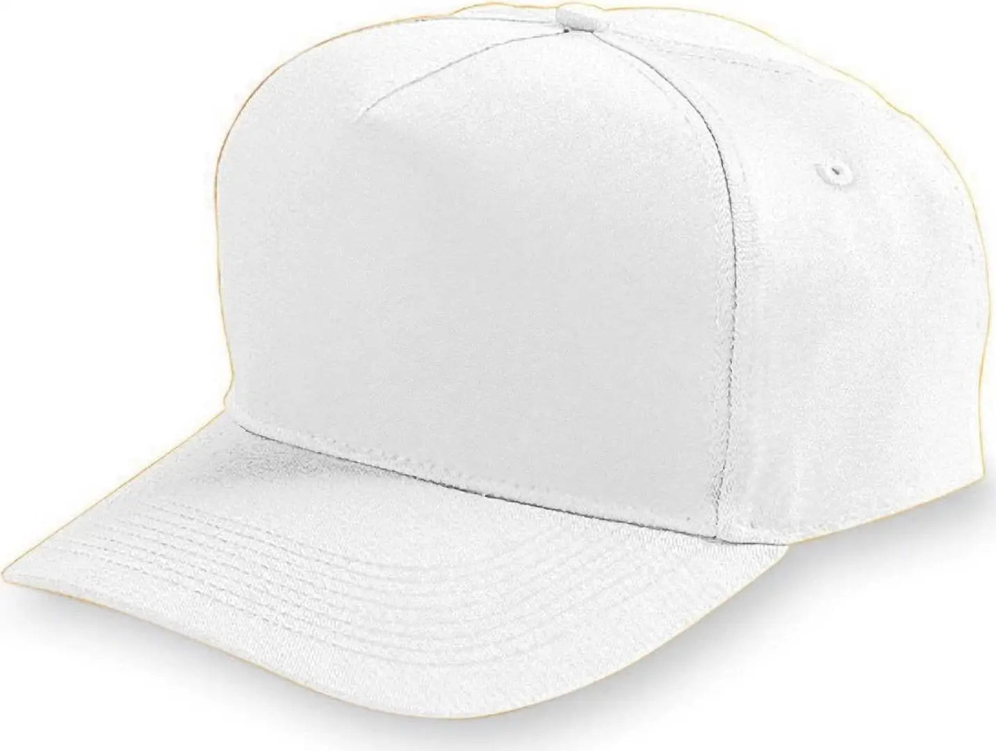 Augusta 6207 Five Panel Cotton Twill Cap Youth White White / One Size Fits Most