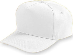 Augusta 6207 Five Panel Cotton Twill Cap Youth White White / One Size Fits Most