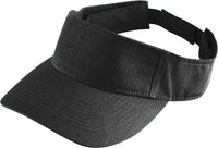 Augusta 6225 Sport Twill Visor - Black - Black / One Size Fits Most