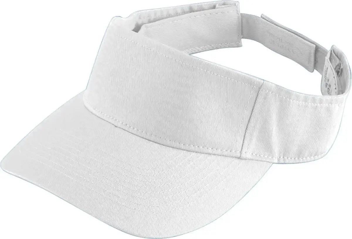 Augusta 6226 Youth Sport Twill Visor - White - White / Youth OS