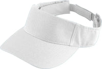 Augusta 6226 Youth Sport Twill Visor - White - White / Youth OS