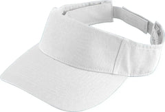 Augusta 6226 Youth Sport Twill Visor - White - White / Youth OS