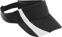 Augusta 6260 Adjustable Wicking Mesh Two Color Visor Black White Black White / One Size Fits Most