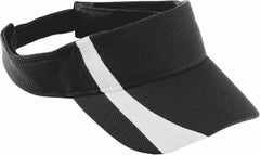 Augusta 6260 Adjustable Wicking Mesh Two Color Visor Black White Black White / One Size Fits Most