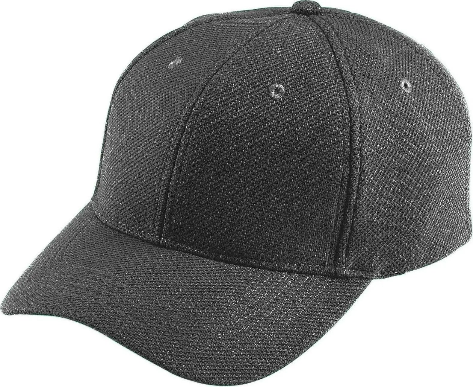 Augusta 6265 Adjustable Wicking Mesh Cap - Black - Black / One Size Fits Most