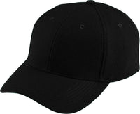 Augusta 6266 Adjustable Wicking Mesh Cap - Youth - Black - Black / One Size Fits Most