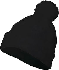 Augusta 6816 Pom Beanie Black Black / One Size Fits Most