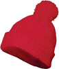 Augusta 6816 Pom Beanie Red Red / One Size Fits Most