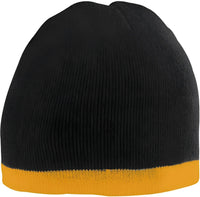 Augusta 6820 Two Tone Knit Beanie Black Gold Black Gold / One Size Fits Most