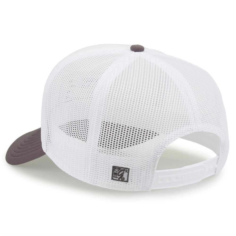 The Game GB473 Foam Front Trucker Cap - White Grey - HIT a Double - 6
