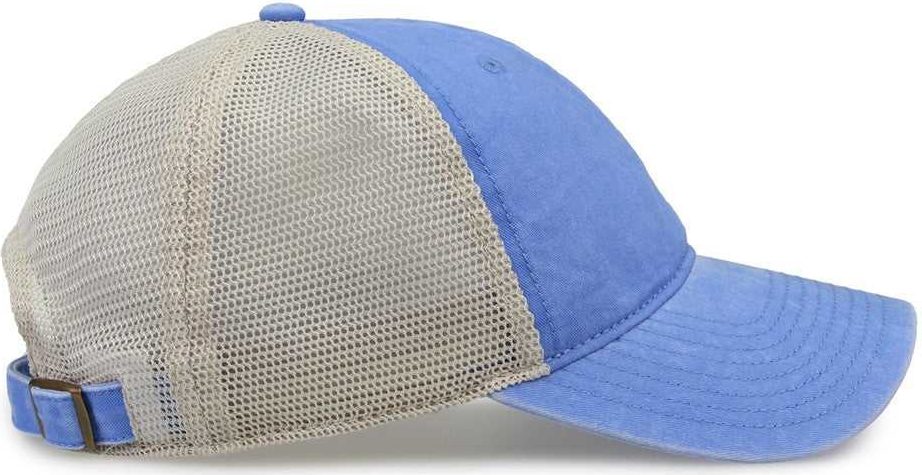 The Game GB460 Pigment Dyed Twill & Soft Trucker Cap - Sky Blue Sand | HIT a Double