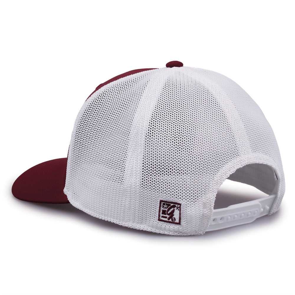 The Game GB518 Everyday Trucker Cap - Maroon White - HIT a Double - 5