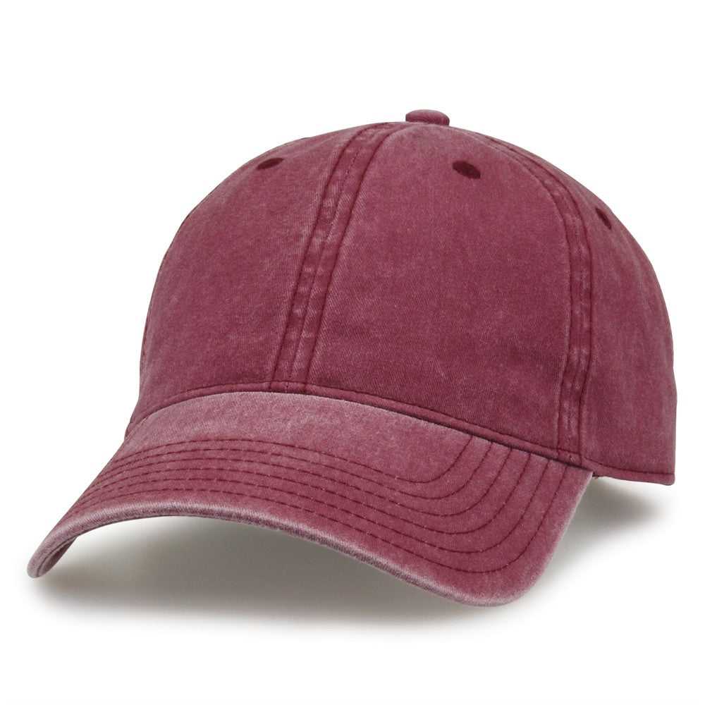 The Game GB465 Pigment Dyed Twill Cap - Dark Maroon | HIT a Double