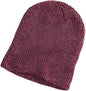 Big Accessories BA524 Ribbed Marled Beanie - Maroon Gray - Maroon Gray / One Size Fits Most