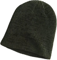 Big Accessories BA524 Ribbed Marled Beanie - Olive Black - Olive Black / One Size Fits Most
