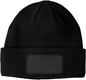 Big Accessories BA527 Patch Beanie - Black - Black / One Size Fits Most