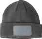 Big Accessories BA527 Patch Beanie - Gray - Gray / One Size Fits Most