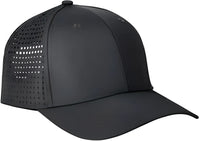 Big Accessories BA537 Performance Perforated Cap - Black - Black / One Size Fits Most
