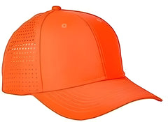 Big Accessories BA537 Performance Perforated Cap - Bright Orange - Orange / One Size Fits Most