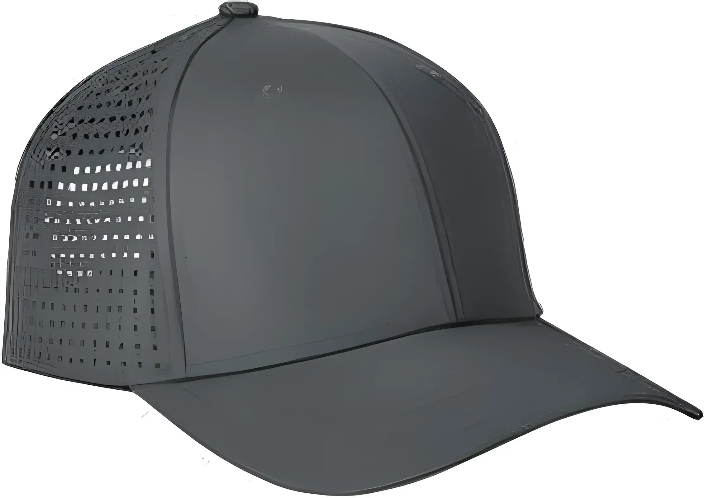 Big Accessories BA537 Performance Perforated Cap - Charcoal - Dark Gray / One Size Fits Most