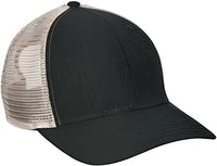 Big Accessories BA540 Sport Trucker Cap - Black Tan - Black Tan / One Size Fits Most