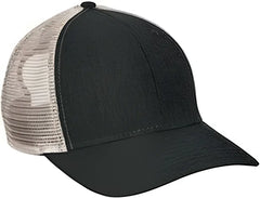 Big Accessories BA540 Sport Trucker Cap - Black Tan - Black Tan / One Size Fits Most