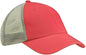 Big Accessories BA601 Washed Trucker Cap - Cosmo Gray - Red Gray / One Size Fits Most