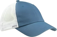 Big Accessories BA601 Washed Trucker Cap - Indigo White - Blue White / One Size Fits Most
