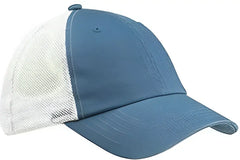 Big Accessories BA601 Washed Trucker Cap - Indigo White - Blue White / One Size Fits Most