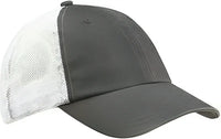 Big Accessories BA601 Washed Trucker Cap - Iron White - Dark Gray White / One Size Fits Most