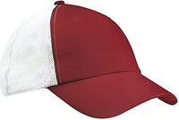 Big Accessories BA601 Washed Trucker Cap - Maroon White - Maroon White / One Size Fits Most