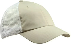 Big Accessories BA601 Washed Trucker Cap - Stone White - Light Gray White / One Size Fits Most