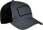 Big Accessories BA656T Patch Trucker Cap - Charcoal Black Black - Dark Gray Black / One Size Fits Most