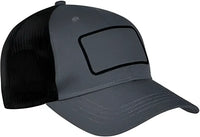 Big Accessories BA656T Patch Trucker Cap - Charcoal Black Black - Dark Gray Black / One Size Fits Most