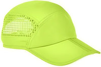 Big Accessories BA657 Foldable Bill Performance Cap - Neon Yellow - Yellow / One Size Fits Most