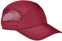 Big Accessories BA657 Foldable Bill Performance Cap - Red - Red / One Size Fits Most